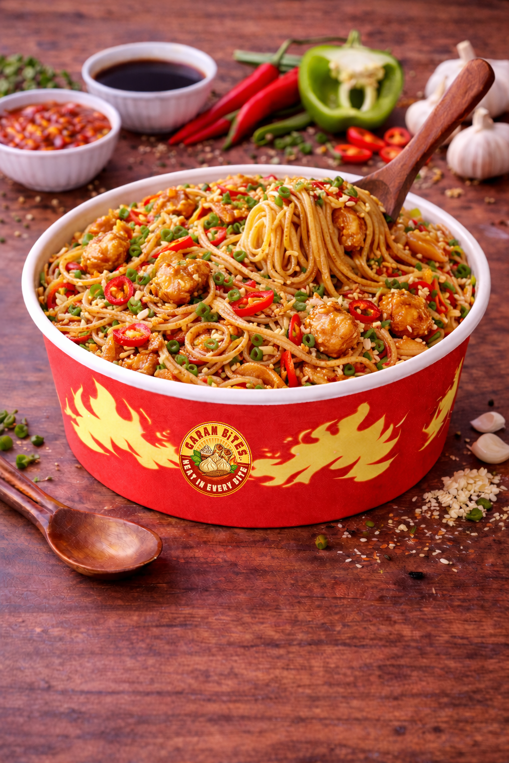 CHICKEN CHILLI GARLIC NOODLE