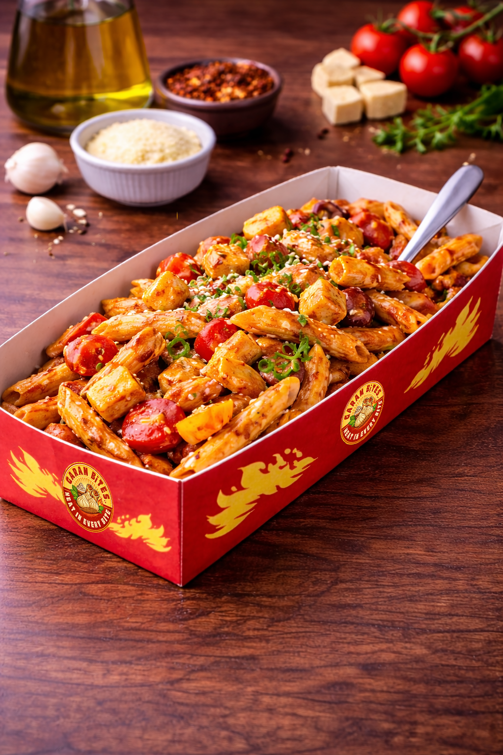 PANEER PASTA WHITE & RED SAUCE