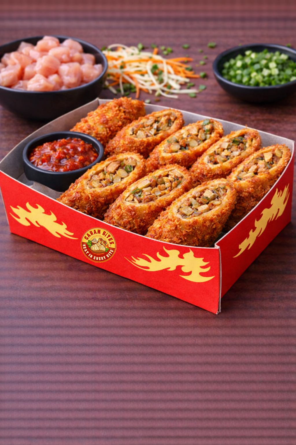 CHICKEN KURKURE SPRING ROLL