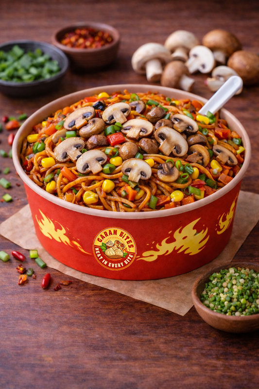 MUSHROOM SCHEZWAN NOODLES